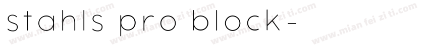 stahls pro block字体转换